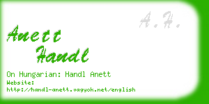 anett handl business card